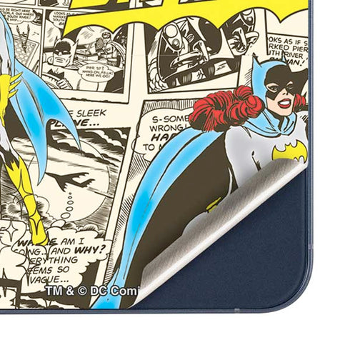 DC Comics Batman Batgirl Vintage Action pose pattern Galaxy A35 5G Skin